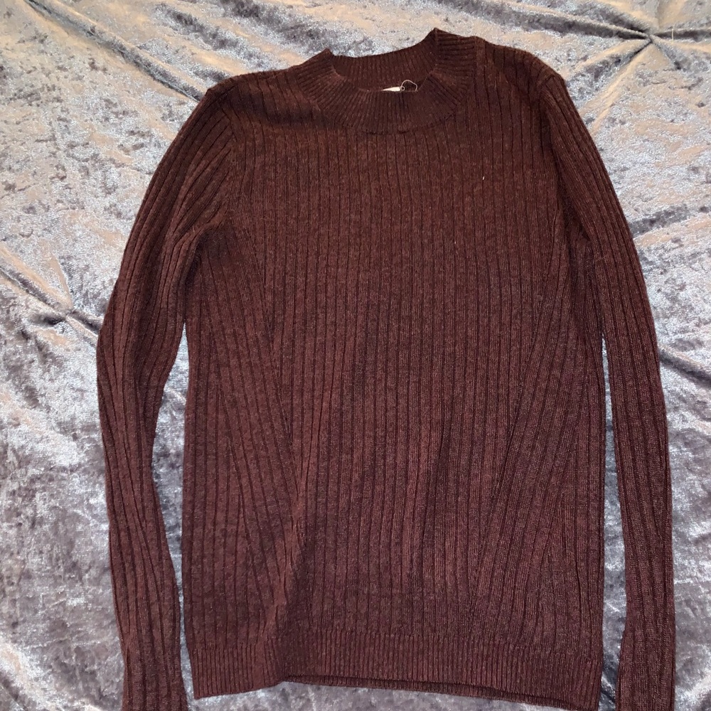 Garage Ribbed Mock Neck - Size XS